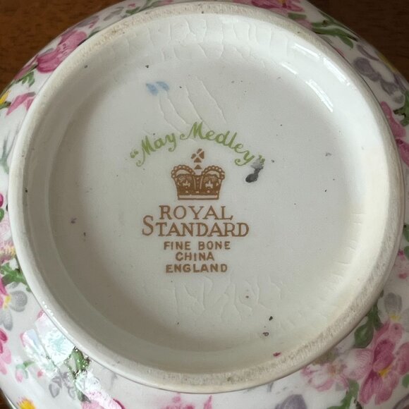 Royal Standard "May Medley" Creamer and Sugar Bowl Set England Bone China Chintz - Picture 13 of 14